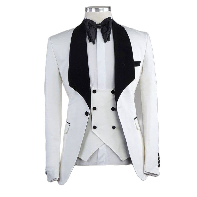 Conjunto de chaqueta de boda de 3 piezas, corte entallado, para boda, esmoquin grande (blazer, pantalón y chaleco) 