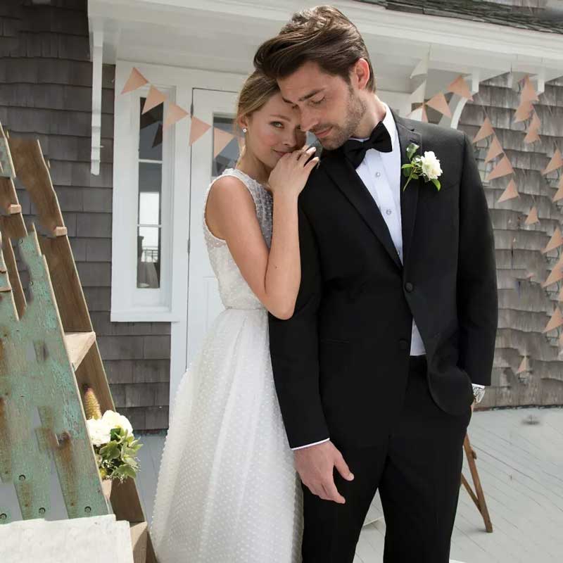 Wedding Gentle Black Men Suits Evening Party Costume Homme Blazer Slim Fit Terno Groomsmen Suits 2 Piece Jacket Pants