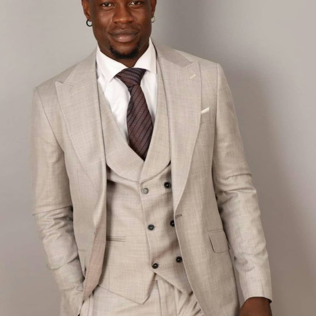 Wedding Men'S Suit  Slim Fit Custom Large Size One Button Formal Luxury Dress Gentleman Costume 3 Piece Outfits