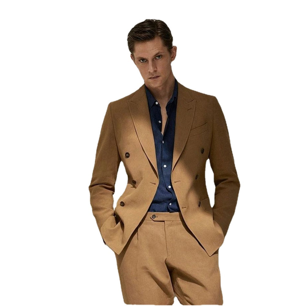 Conjunto de traje de lujo para hombre, chaqueta de boda, estilo italiano, para caballero, negocios, informal y formal. 