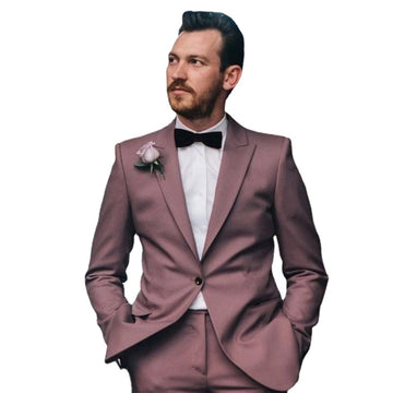 Costume Homme Slim Fit Prom Suits Peaked Lapel Wedding Suits Men Tuxedos Side Vent Blazers 2 Pieces Jacket And Pants