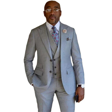 Business Suit Men Wedding Suits Groomsmen Groom Tuxedos Costume homme Terno 3Pieces(Blazer+Vest+Pants)