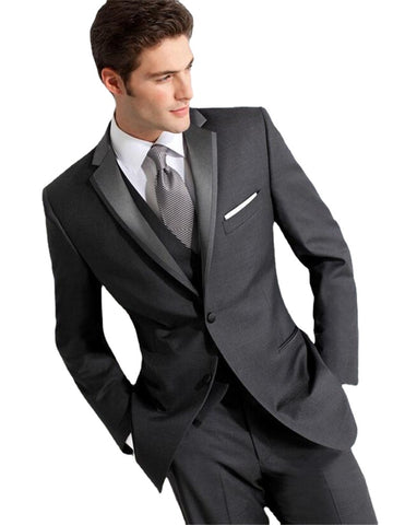Wedding Party 3 Pieces Men Suits Slim Blazer Jacket Notched Lapel Grooms Custom Made(Coat+Pants+Vest)